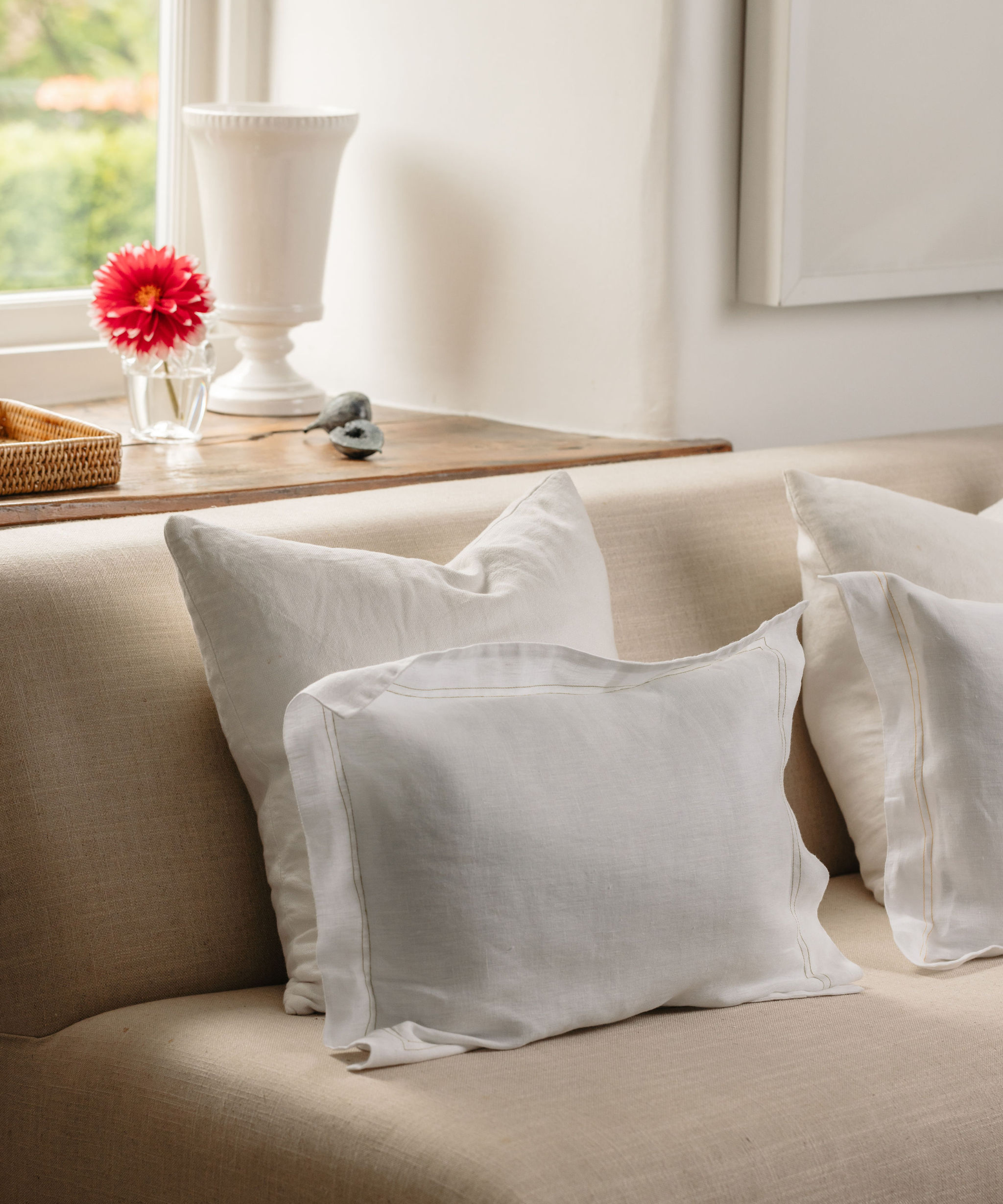 Rebecca Udall, Darcy Linen Boudoir Pillowcase, Fern Green