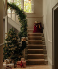 Velvet & Silk Christmas Sack with Personalised Linen Gift Tag, Burgundy