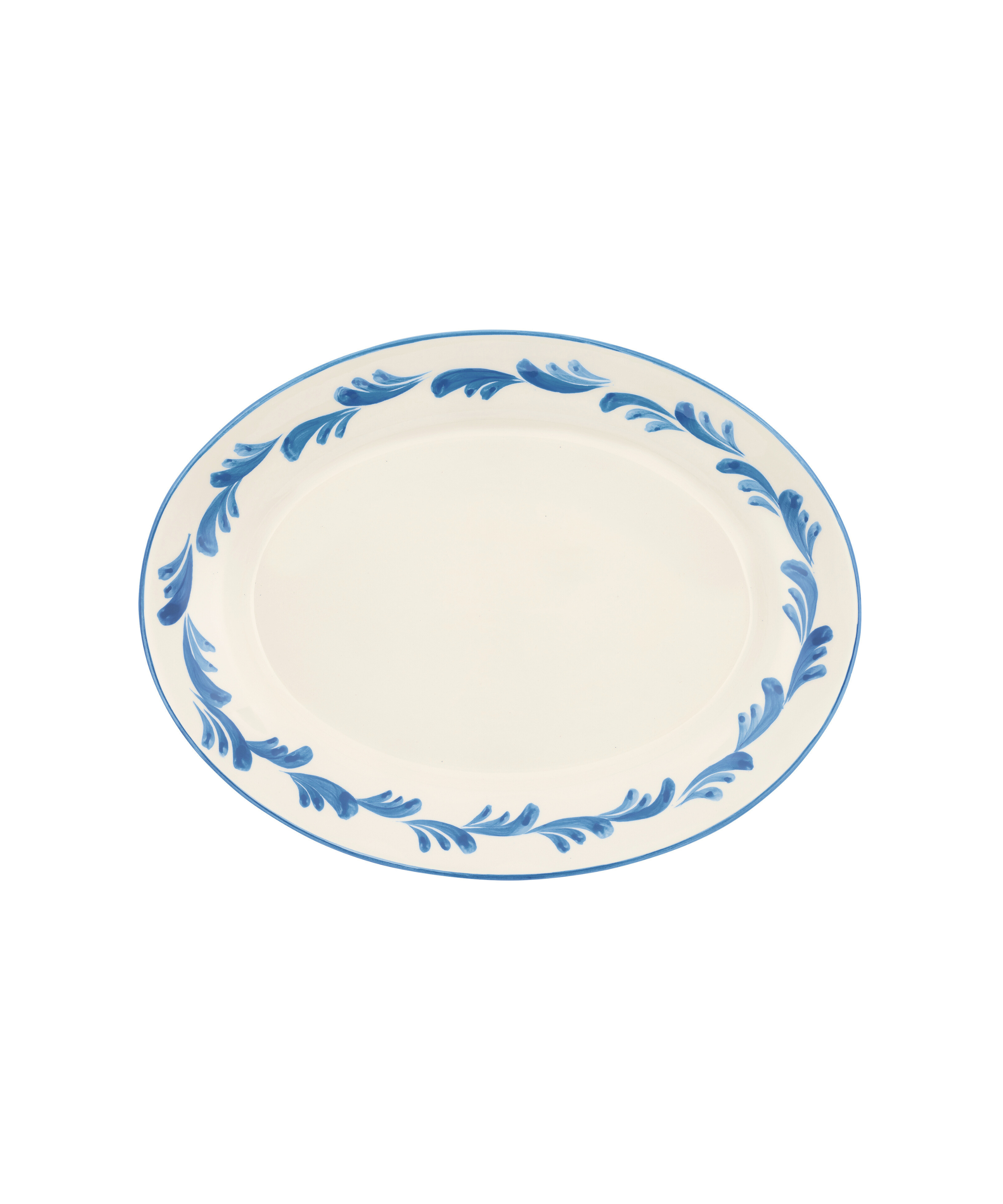 Rebecca Udall Celia Platter, Denim Blue, White Background