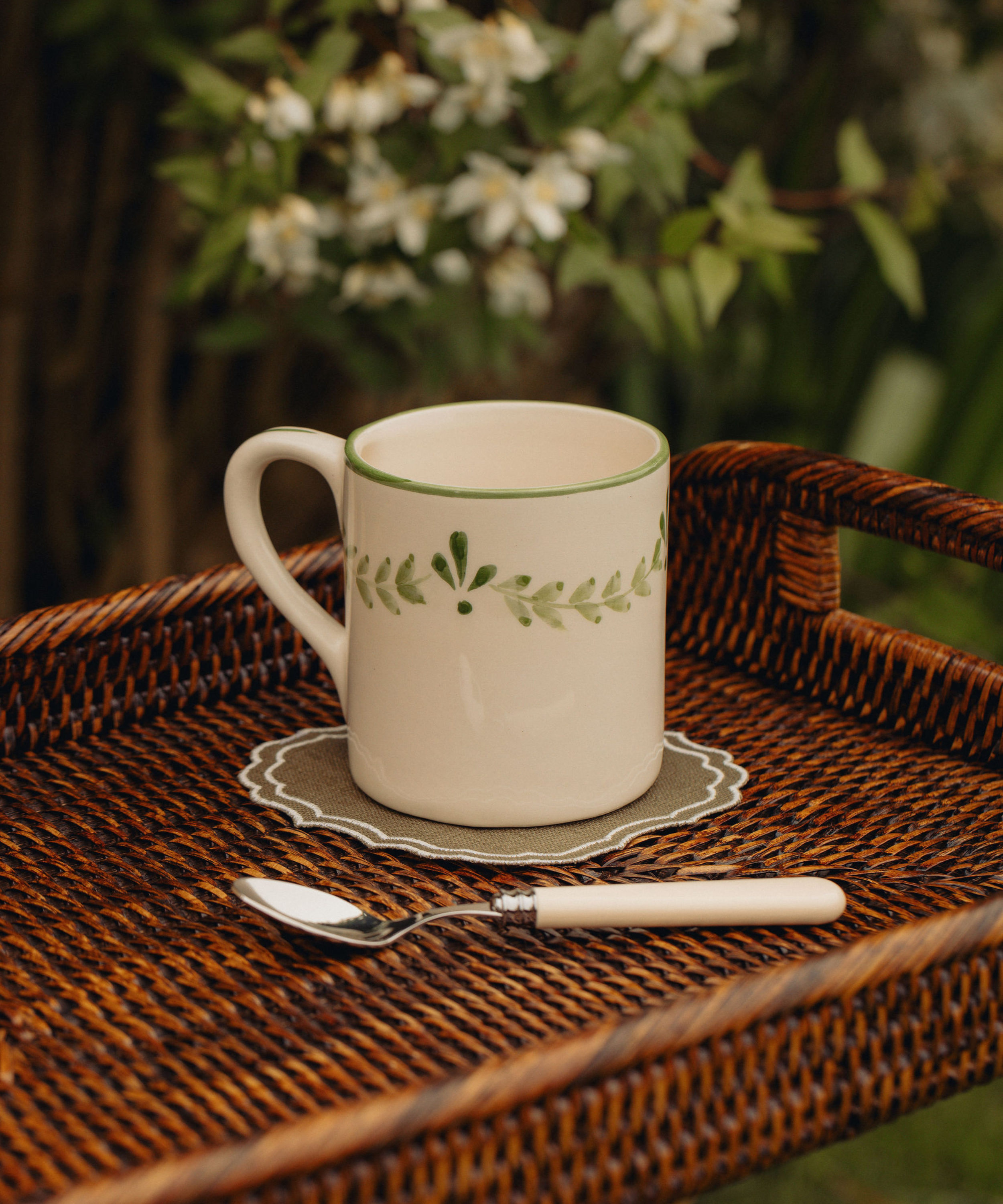 Rebecca Udall, Stella Classic Olive Green Coasters with the Eleanor Mug