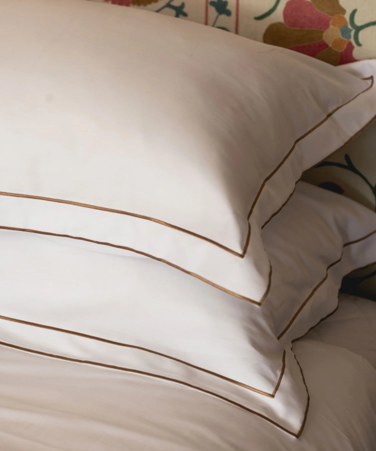 Pair of Frame Pillowcases, Bronzed Umber, Lifestyle Detail