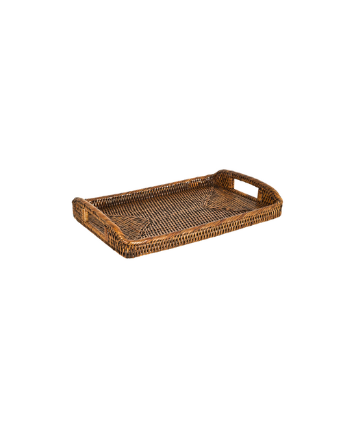 Rebecca Udall, Luxury Classic Handwoven Rattan Wicker Tray Small
