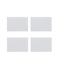 Rebecca Udall Set of 4 Classic Hemstitch Linen Cocktail Napkins, White with Stitching