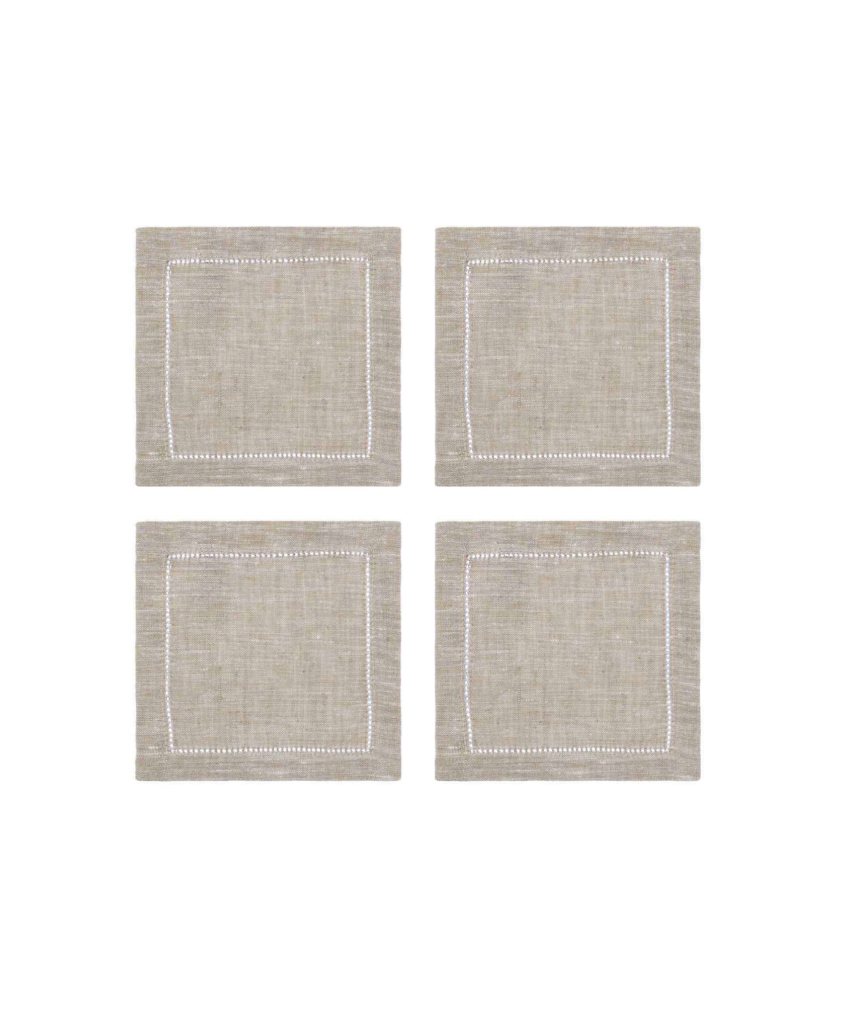 Classic Hemstitch Table Linens, Natural
