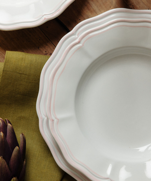 Zita Scalloped Crockery, Blush Pink, Lifestyle