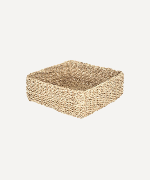 Abaca Square Storage Basket, Small