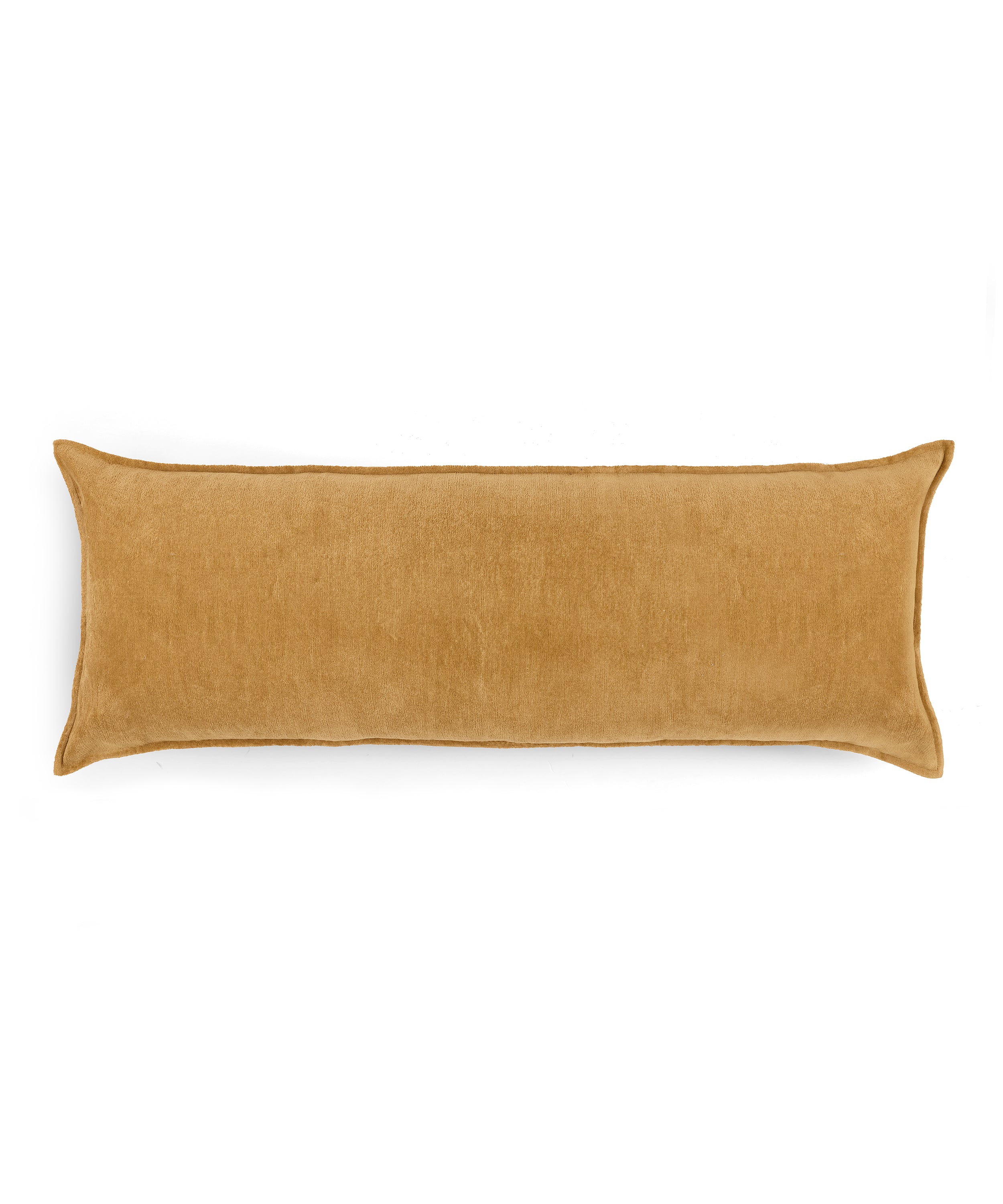 Rebecca Udall Verity Linen Velvet Lumbar Cushion, Nougat, White Background