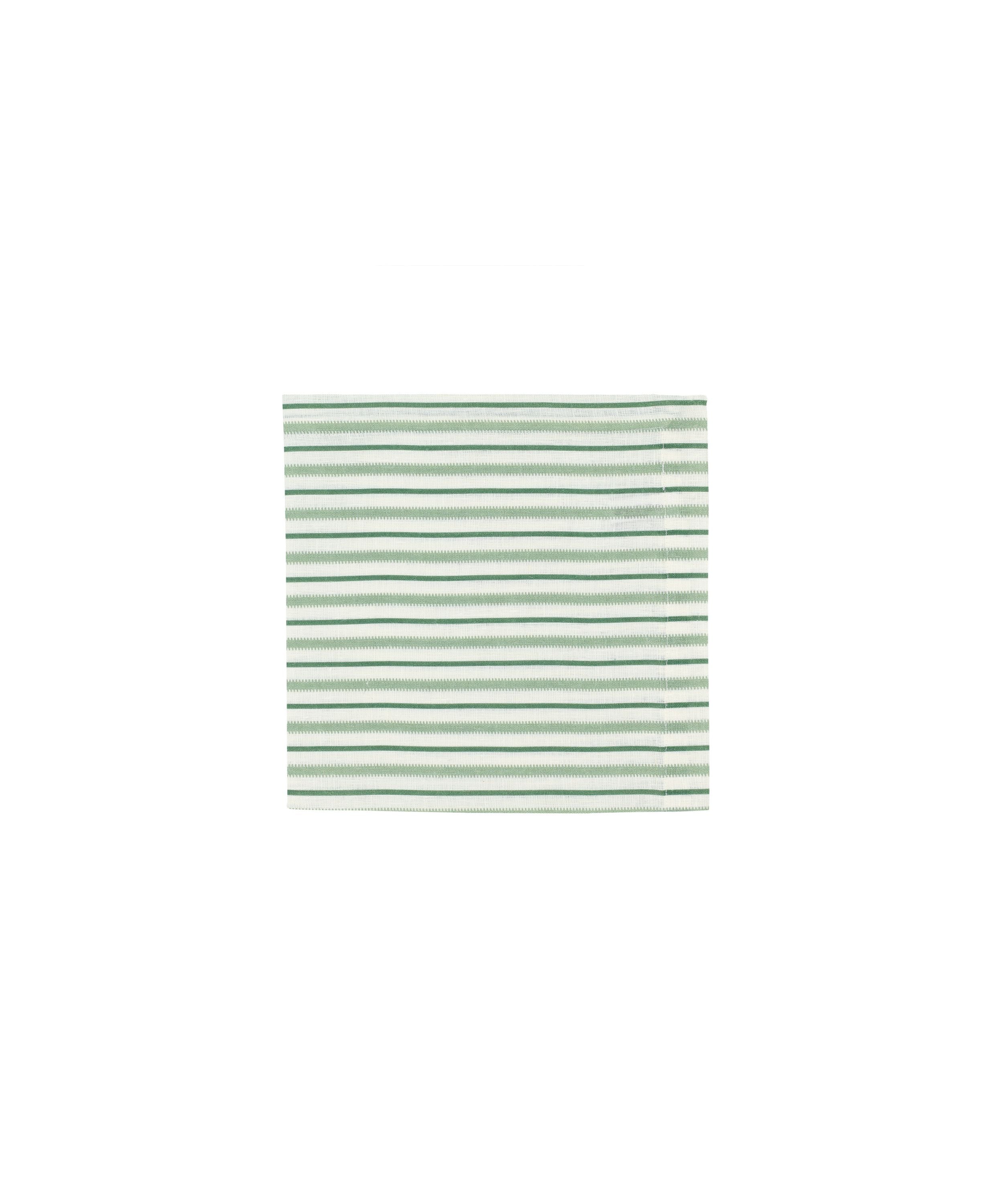 Rebecca Udall Victoria Striped Linen Napkin, Green
