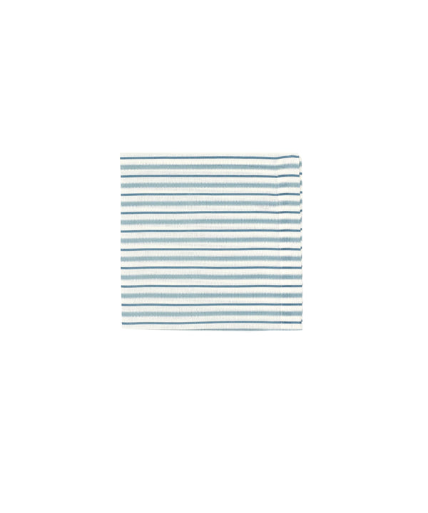 Victoria Striped Linen Napkin, Chalk Blue