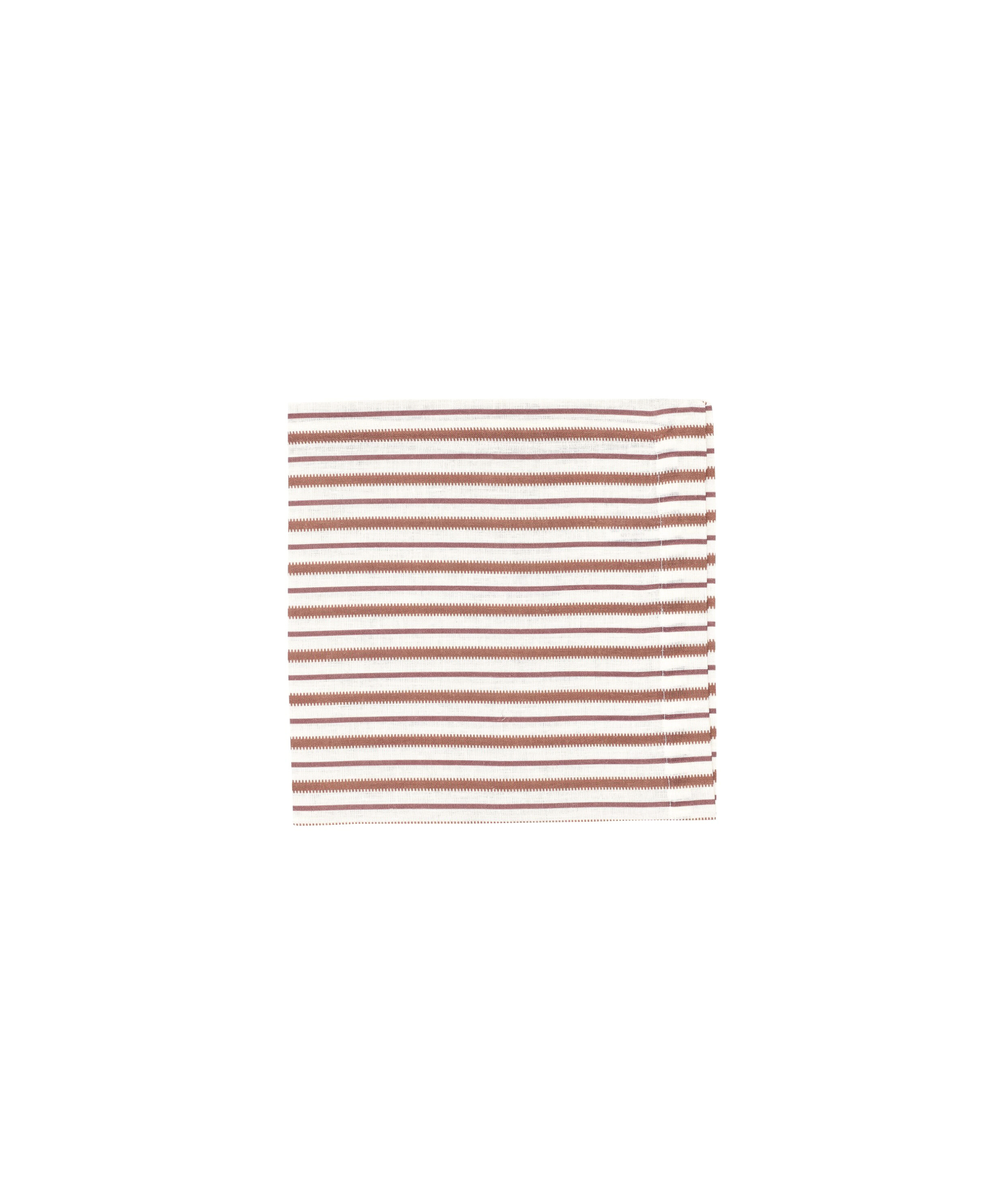 Rebecca Udall Victoria Striped Linen Napkin, Dusty Pink