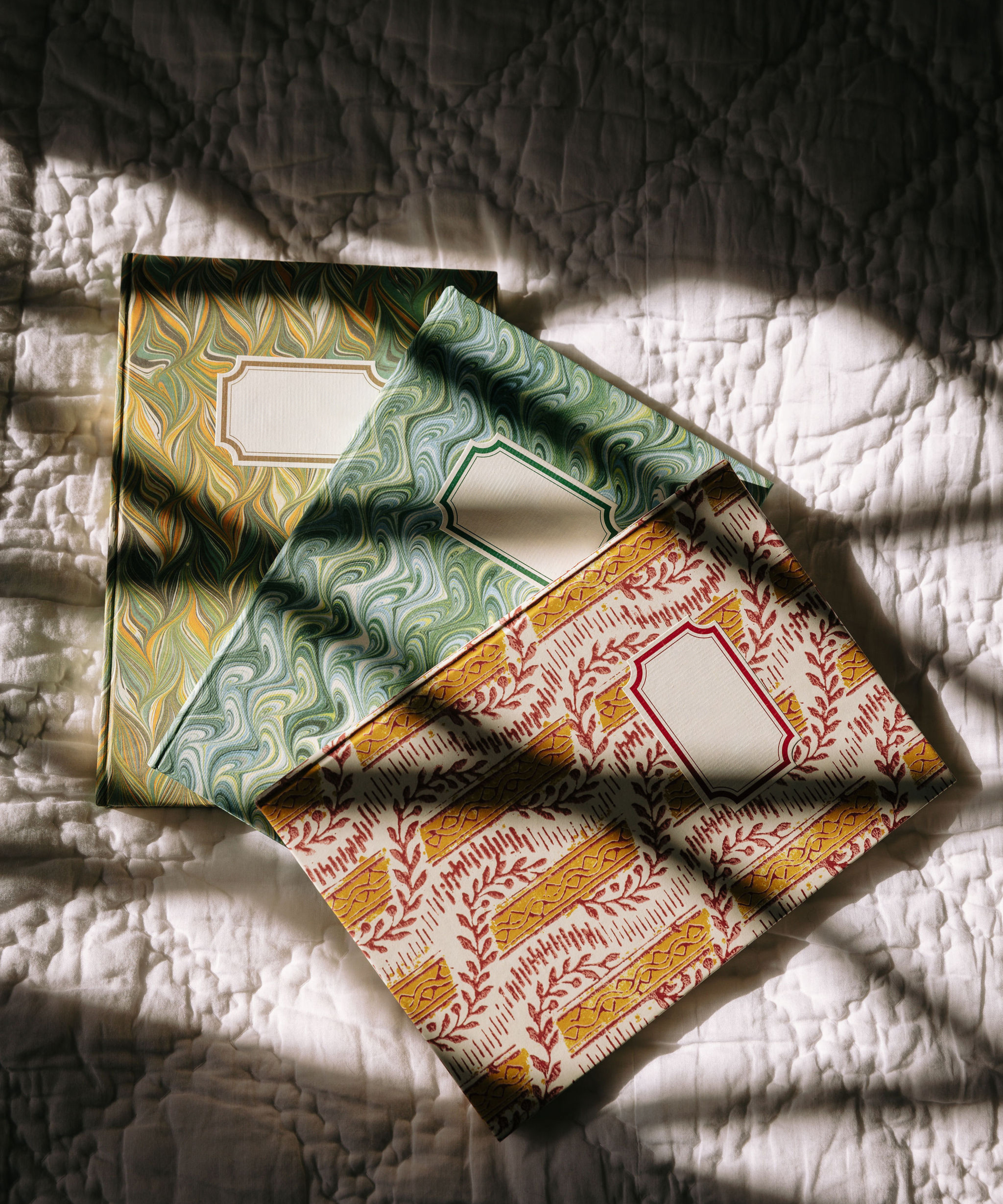 Marbled Notebook, Blue/Green