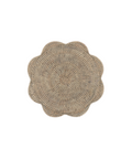 Rattan Scalloped Placemat, Taupe, Cut Out