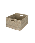 Rattan Tall Rectangular Storage Baskets, Taupe, Medium
