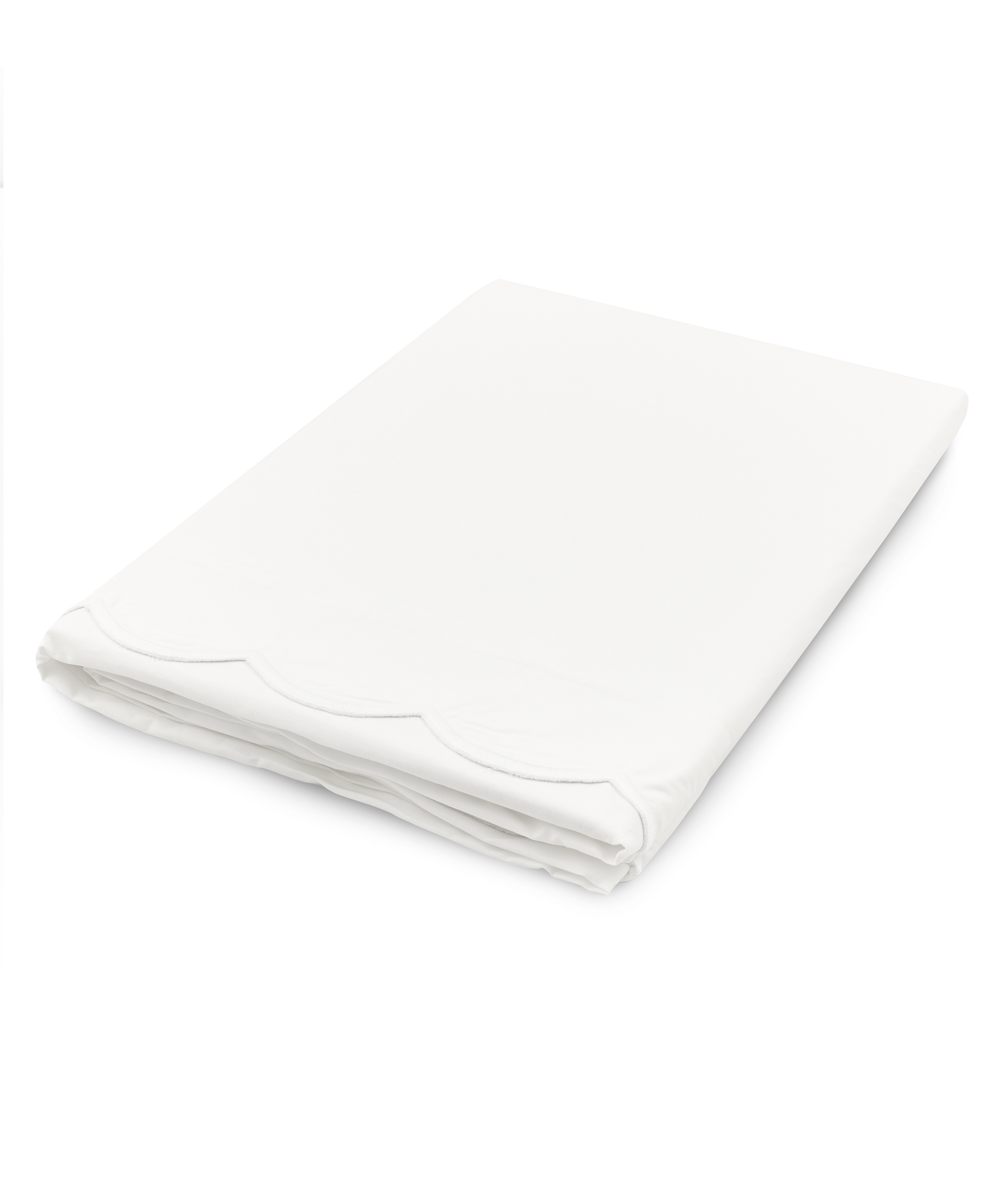 Rebecca Udall Annabelle Scalloped Bed Linen, White, Cut Out, Folded