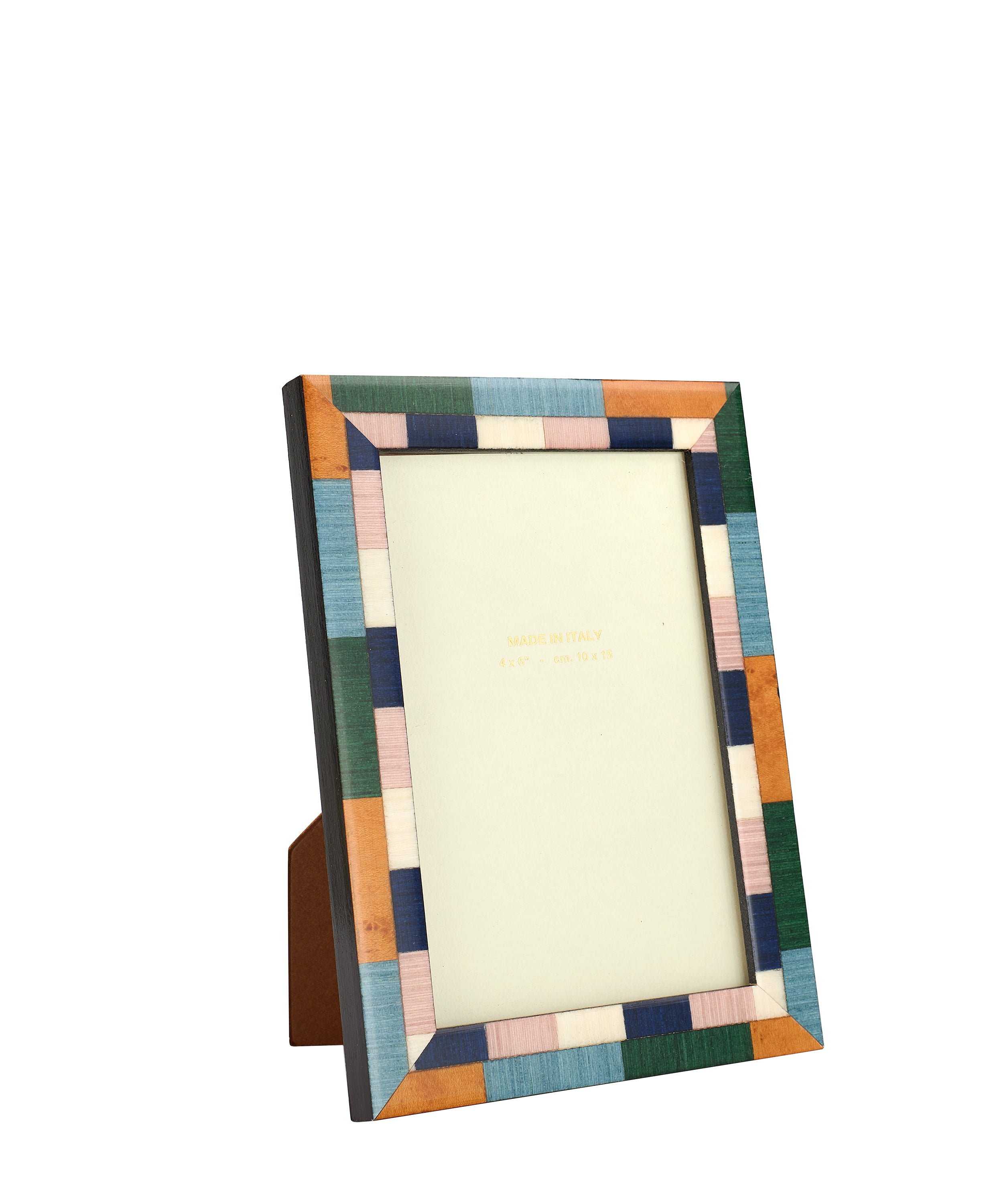 Rebecca Udall, Mia Photo Frame Italian Heritage Marquetry Photo Frame in Multi Coloured 4x6"
