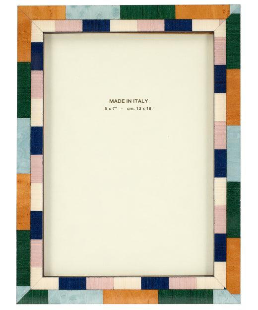 Rebecca Udall, Mia Photo Frame Marquetry Photo Frame in Multi Coloured 5x7"