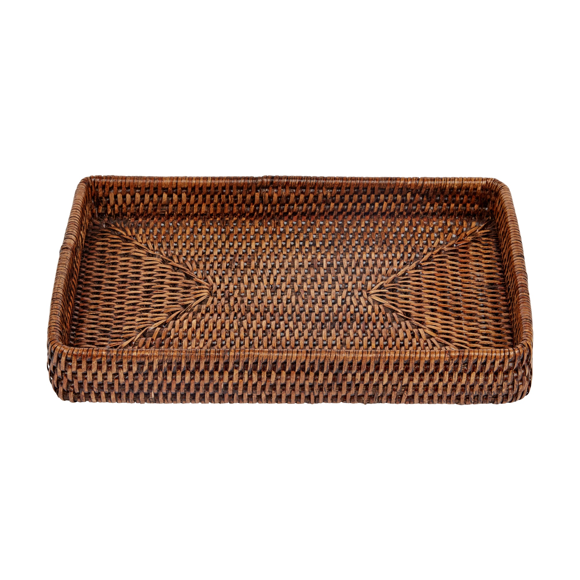 Rebecca Udall Classic Luxury Handwoven Rattan Wicker Decoration Tray