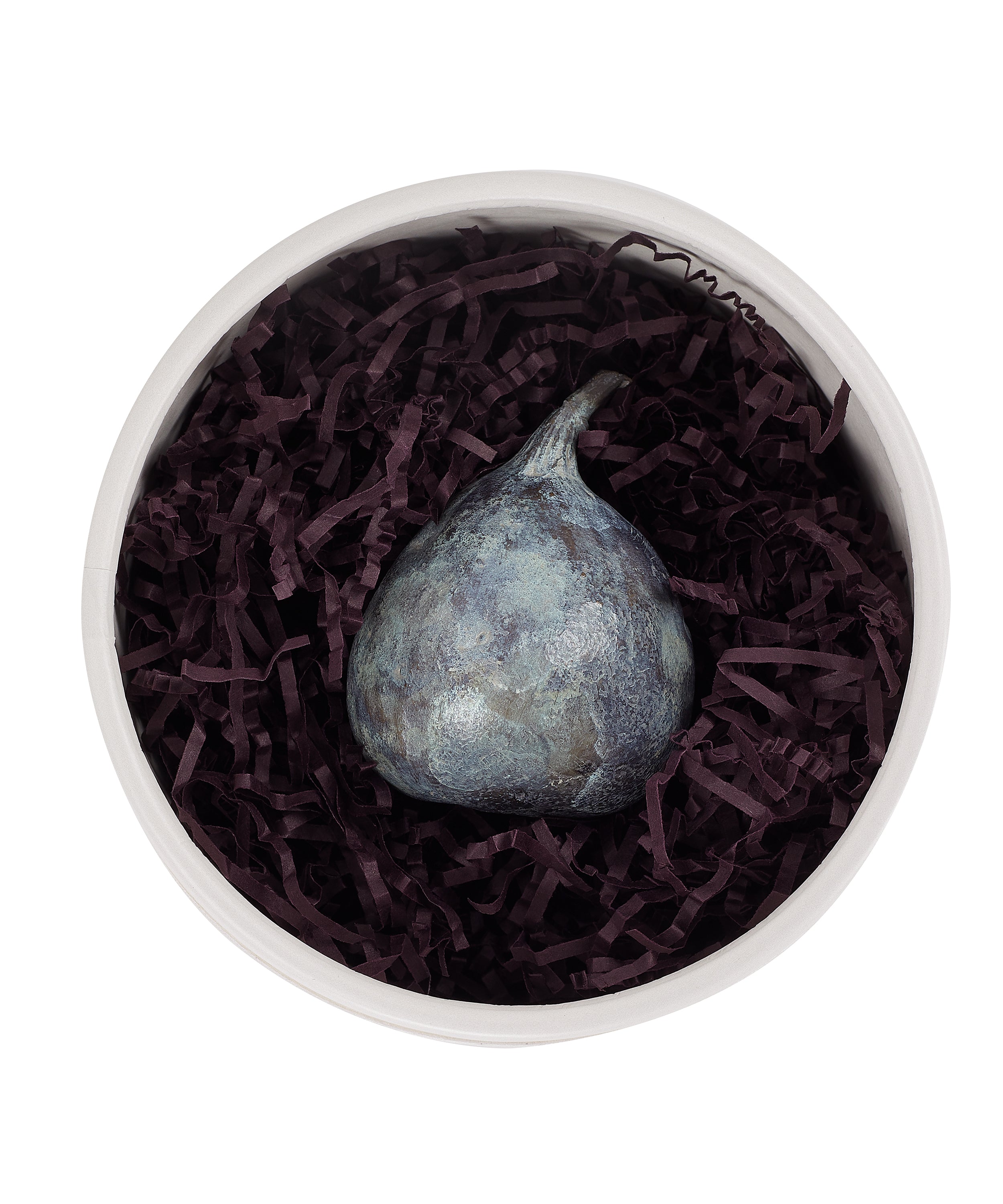 Rebecca Udall Bronze Verdigris Fig Sculpture, Whole Packaging