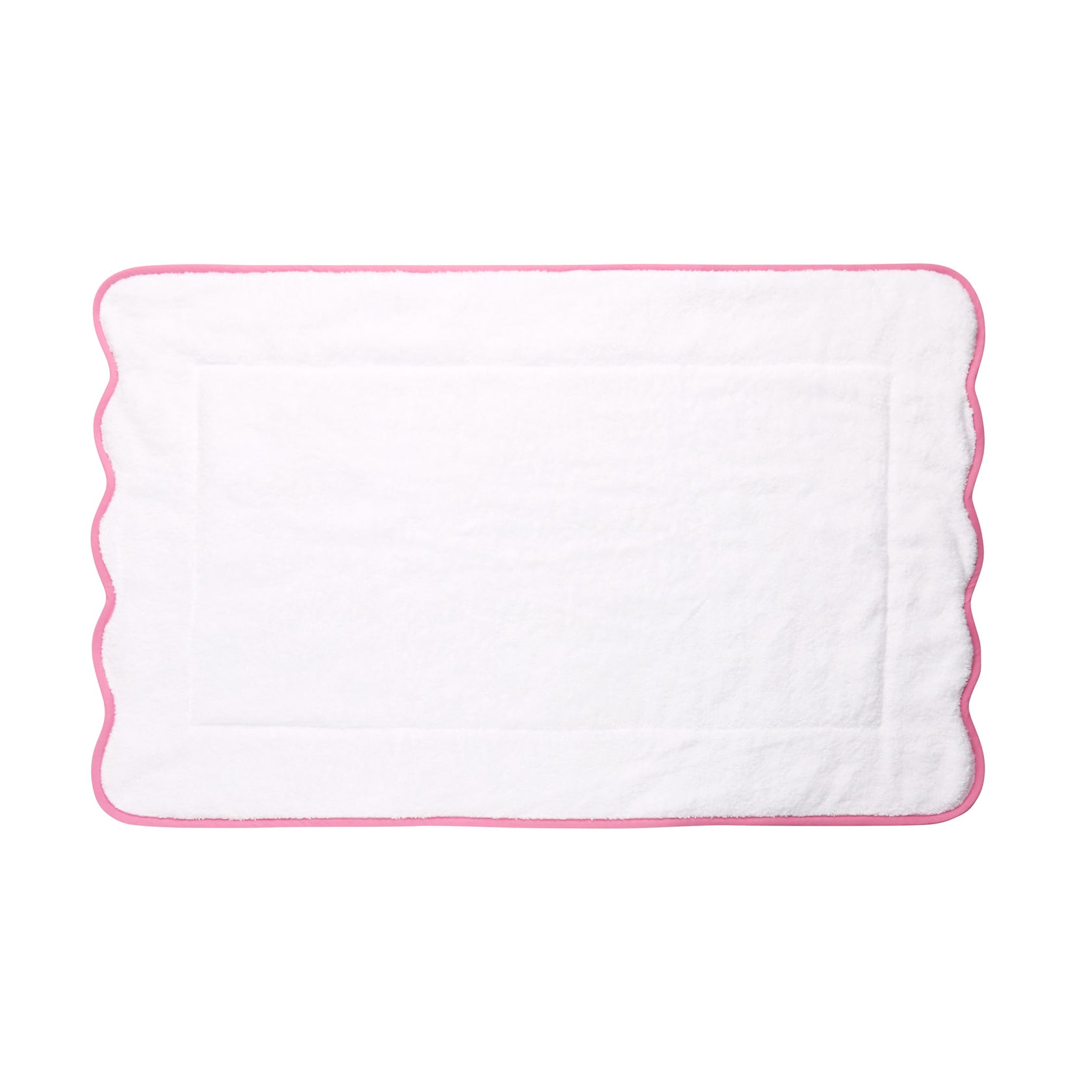 Bespoke Isabelle Scalloped Bath Towels & Bath Mat, White Base