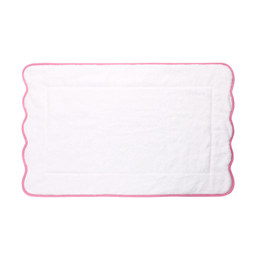 Bespoke Isabelle Scalloped Bath Towels & Bath Mat, White Base