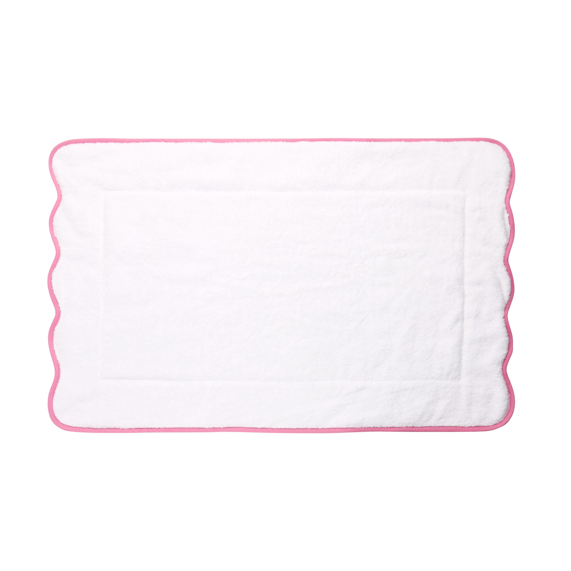 Bespoke Isabelle Scalloped Bath Towels & Bath Mat, White Base