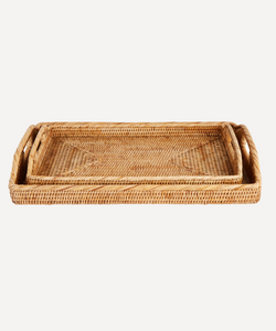 Rattan Serving Trays, Natural
