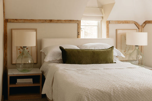 luxury linen bed cushion