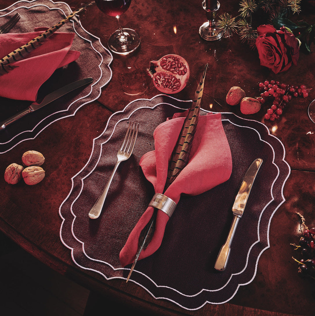 Christmas tablescape settings