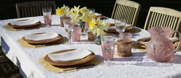 spring and easter tablescape decor