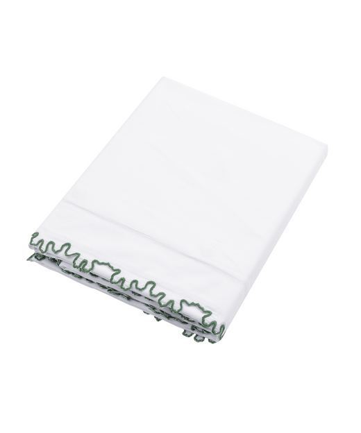 Rebecca Udall Thea Scalloped Bed Linen, Fern Green, Cut Out
