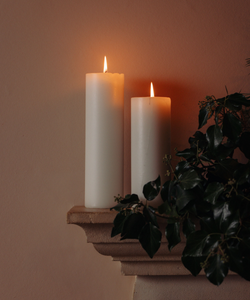 Medium Pillar Candles, White