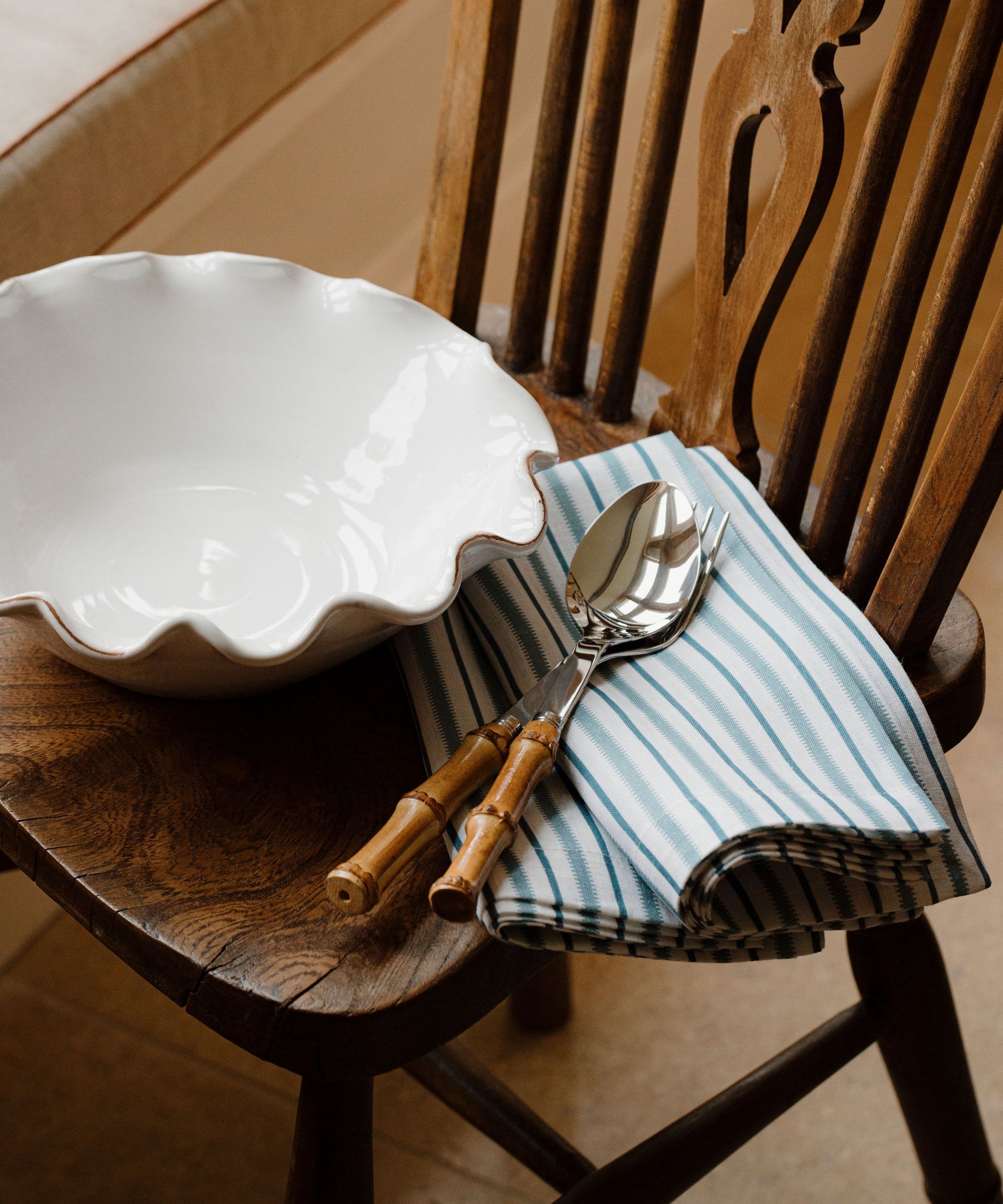 Bamboo Handle Serving Set