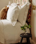 Georgiana Ladderstitch Bed Linen, Nougat, Lifestyle Bed & Cushion