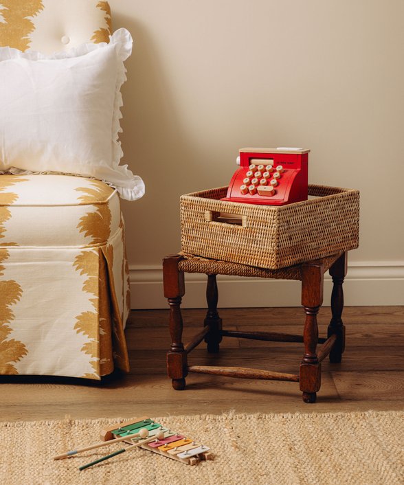 Rattan Square Storage Basket, Natural