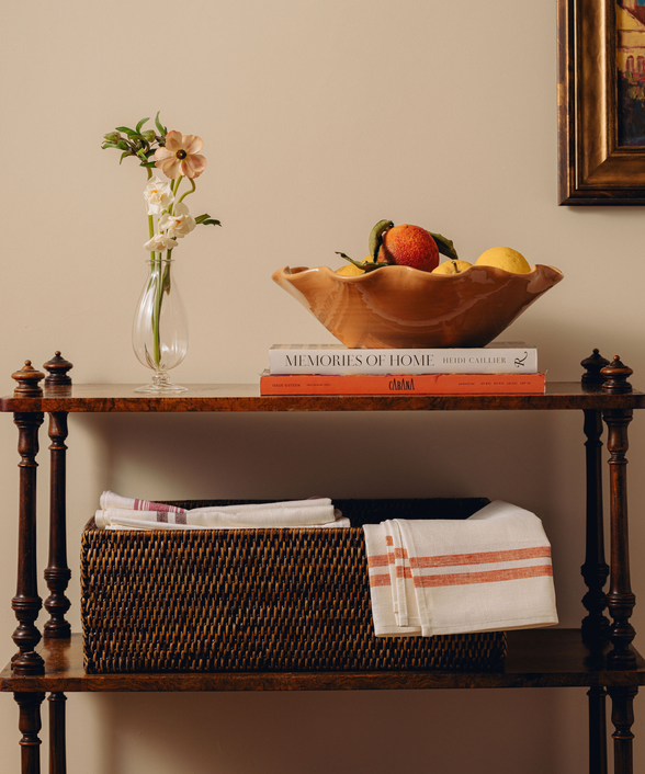 Rattan Rectangular Storage Basket, Large, Brown