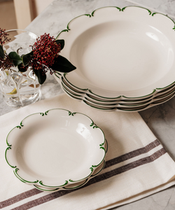 Rebecca Udall, Olivia Scalloped Crockery, Green Filet, lifestyle