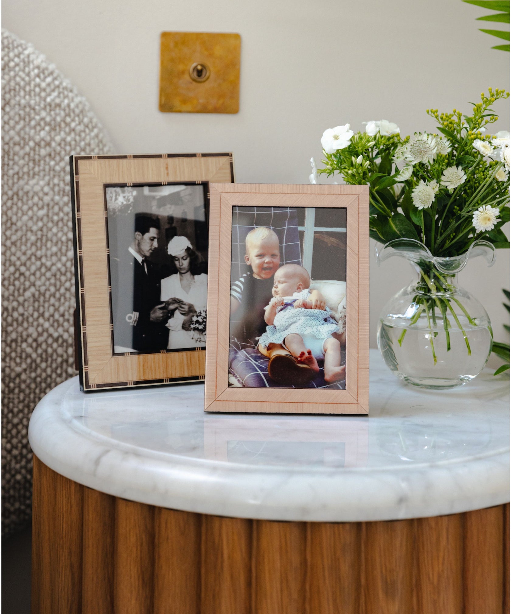Rebecca Udall, Bianca Photo Frame Heritage Marquetry Photo Frame in Rose Pink