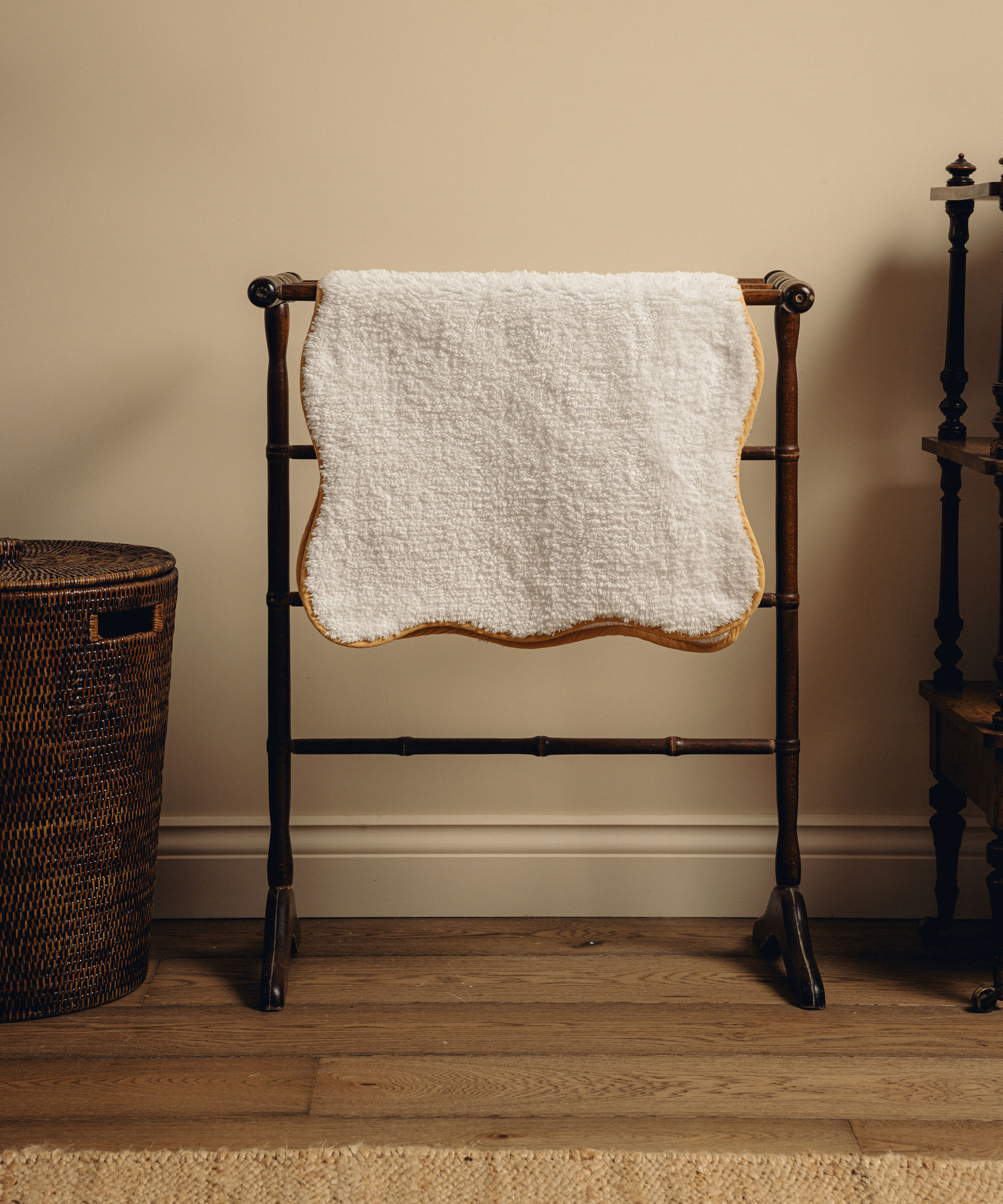 Amelia Scalloped Bath Towel Collection, Mustard