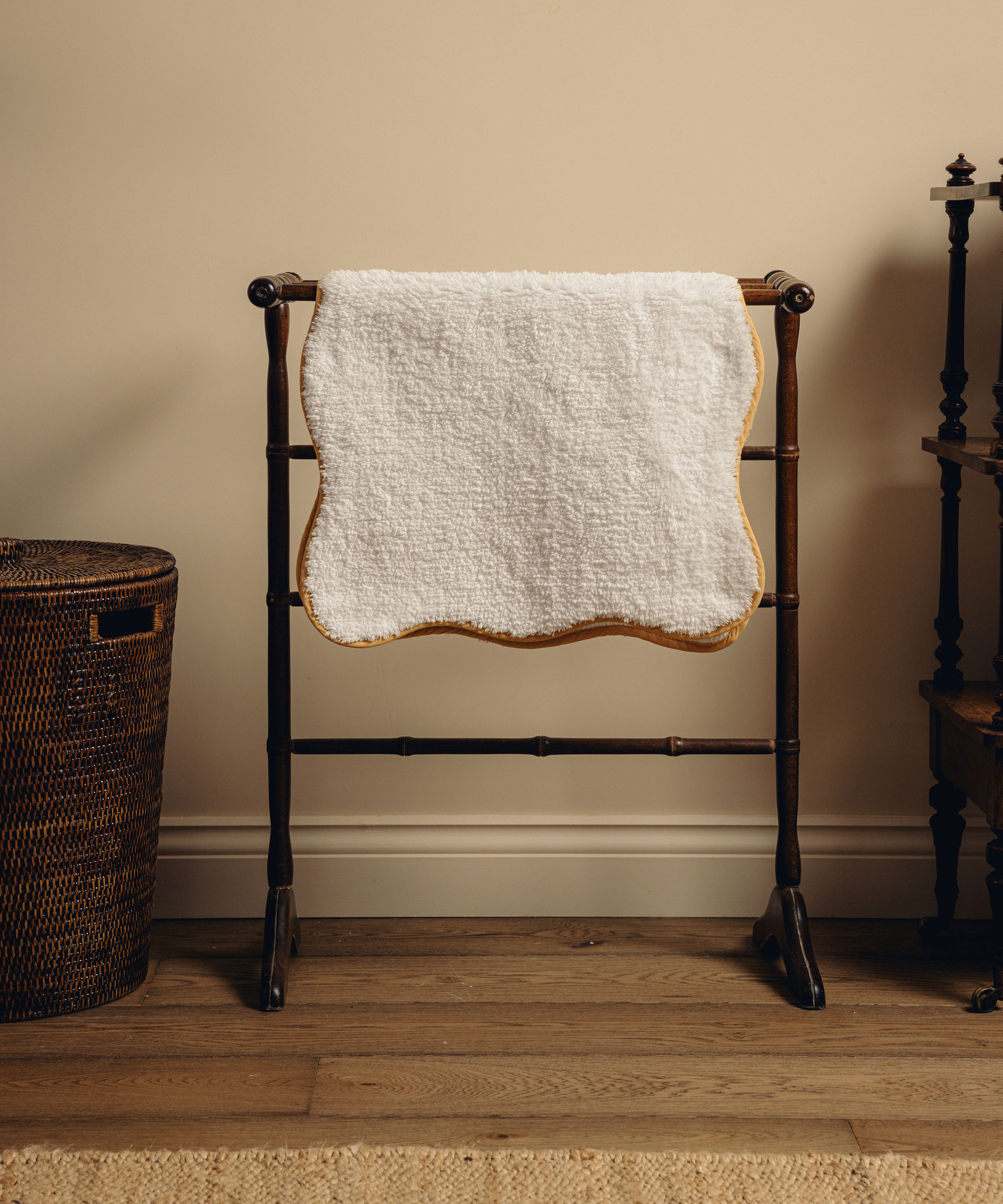 Amelia Scalloped Bath Towel Collection, Mustard