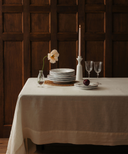Classic Hemstitch Linen Tablecloth, White