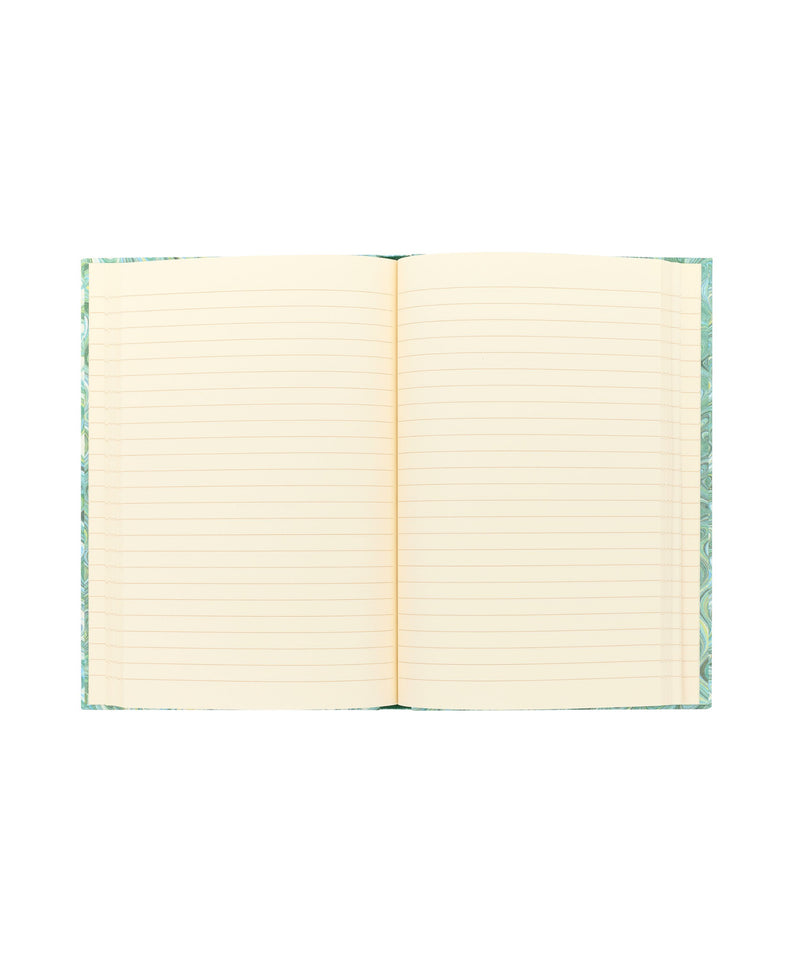 Rebecca Udall, Midnight Musings Notebook, Marble Blue/Green Cover and Lined Plain Pages