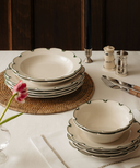 Olivia Scalloped Crockery, Green Filet