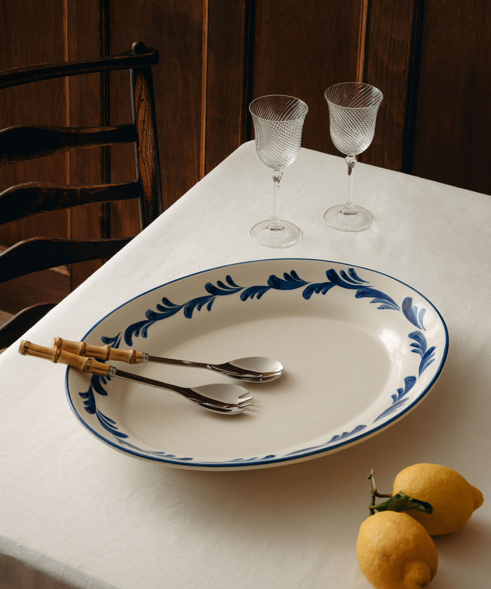 Celia Platter, Denim Blue