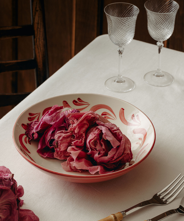 Celia Serving Bowl, Raspberry