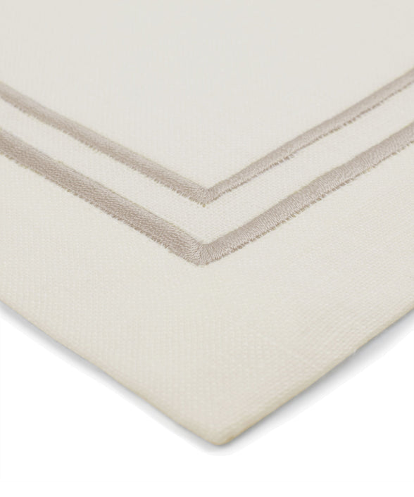Rebecca Udall, Sophie Classic Two Cord Placemat, Natural, Embroidery