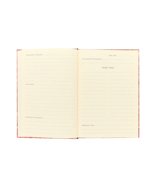 Rebecca Udall, Hostess Book, Marble Red/Pink Inside Pages 