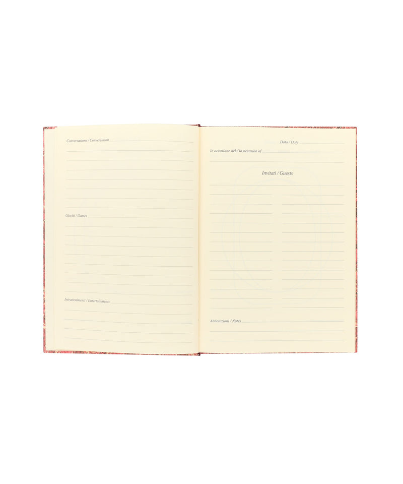 Rebecca Udall, Hostess Book, Marble Red/Pink Inside Pages 