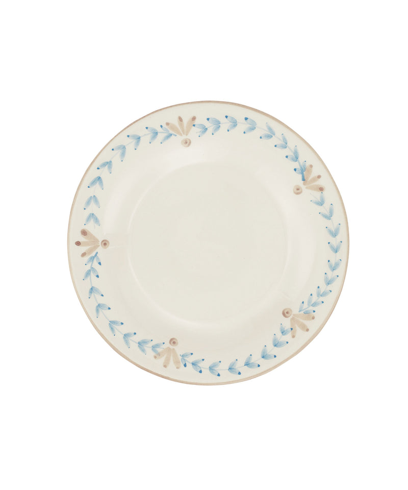 Elouise Dessert Plate, Blue/Taupe
