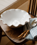 Rebecca Udall, White Ruffle Bowl, with Bamboo Cutlery