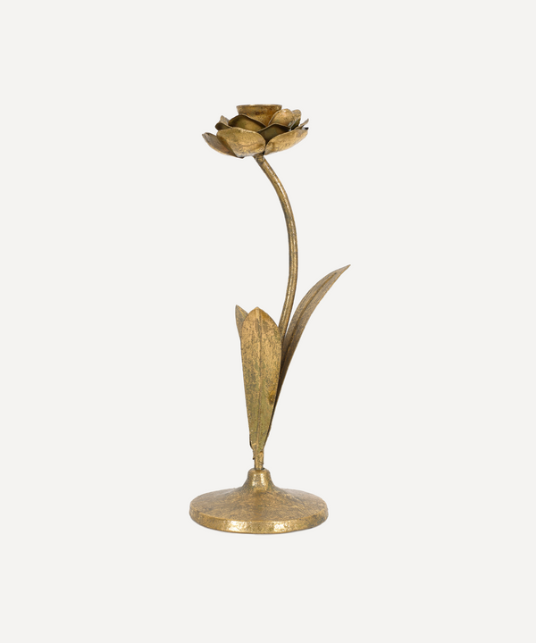 Rebecca Udall, Brass Hellebore Candlestick Candle Holder